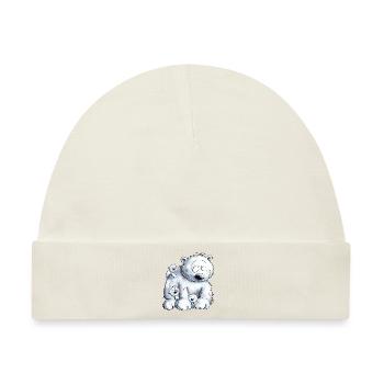 Eisbär Mit Eisbär Baby I Polarbär - Baby Premium Organic Mütze - Naturweiß - Vorne