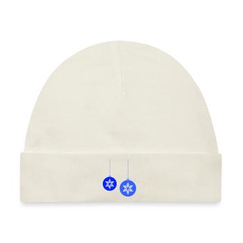 Weihnachtskugeln Stern frost - Baby Premium Organic Mütze - Naturweiß - Vorne