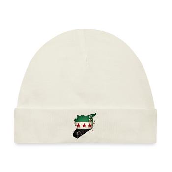 flagge syrien - syrien map - Baby Premium Organic Mütze - Naturweiß - Vorne