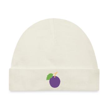 Pflaume - Baby Premium Organic Mütze - Naturweiß - Vorne