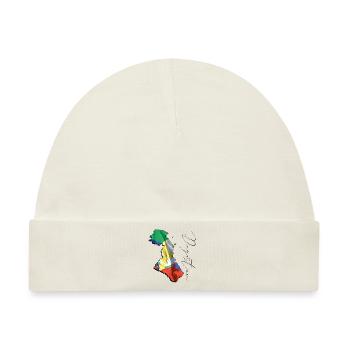 (RU) Dagestan Flagge in (RU) Dagestan Landkarte EN - Baby Premium Organic Mütze - Naturweiß - Vorne