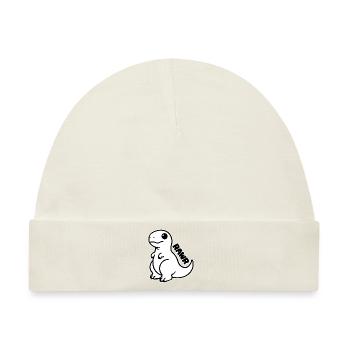 Niedlicher Dinosaurier - T-Rex Rawr Design - Baby Premium Organic Mütze - Naturweiß - Vorne