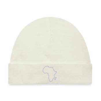 Africa Umriss - Baby Premium Organic Mütze - Naturweiß - Vorne