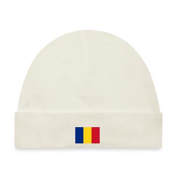 FLAGGE VON RUMÄNIEN - Baby Premium Organic Mütze - Naturweiß - Vorne