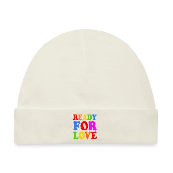 Ready for love - Baby Premium Organic Mütze - Naturweiß - Vorne