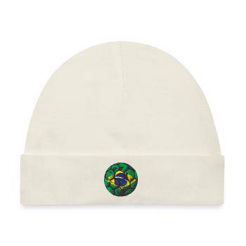 Brasilien Flagge Brasilianische Fahne Südamerika - Baby Premium Organic Mütze - Naturweiß - Vorne