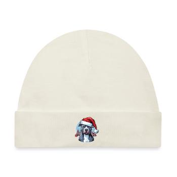 Pitbull Weihnachtsgeschenke - Baby Premium Organic Mütze - Naturweiß - Vorne