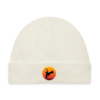 Herren Damen Breakdance Bboy Hip Hop Hiphop - Baby Premium Organic Mütze - Naturweiß - Vorne