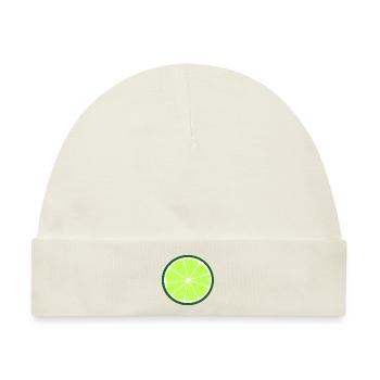 Limetten-Scheibe - Baby Premium Organic Mütze - Naturweiß - Vorne