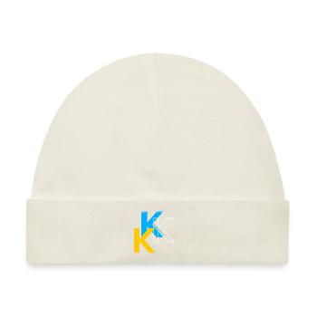 Buchstabe K - Baby Premium Organic Mütze - Naturweiß - Vorne