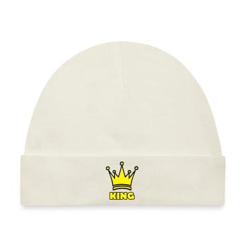 king - Baby Premium Organic Mütze - Naturweiß - Vorne