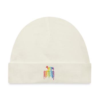 Zebras auf dem Regenbogen - Baby Premium Organic Mütze - Naturweiß - Vorne
