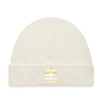 Seine Majestät der Teamleiter - Baby Premium Organic Mütze - Naturweiß - Vorne