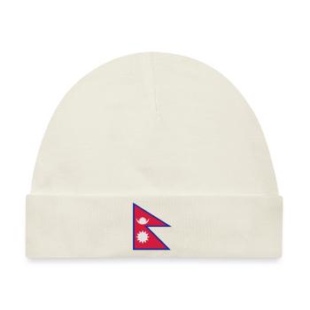 Nationalflagge von Nepal - Baby Premium Organic Mütze - Naturweiß - Vorne