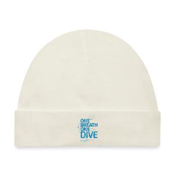 One Breath One Dive - Freediving Culture - Baby Premium Organic Mütze - Naturweiß - Vorne