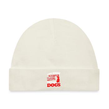 Distressed - An Menschen mag ich ihre Hunde - Baby Premium Organic Mütze - Naturweiß - Vorne