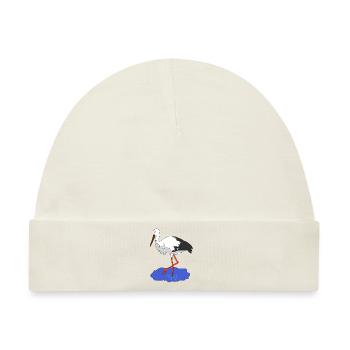 Storch - Baby Premium Organic Mütze - Naturweiß - Vorne