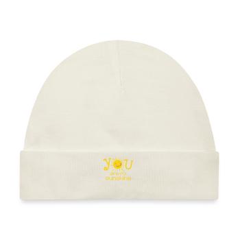 Du bist mein Sonnenschein - Baby Premium Organic Mütze - Naturweiß - Vorne