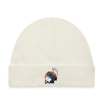 Einhorn Tod der Tod Sense lustig Geschenk - Baby Premium Organic Mütze - Naturweiß - Vorne