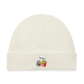 Star Kartoffel Pommes Frites Wars Vater Geschenk - Baby Premium Organic Mütze - Naturweiß - Vorne