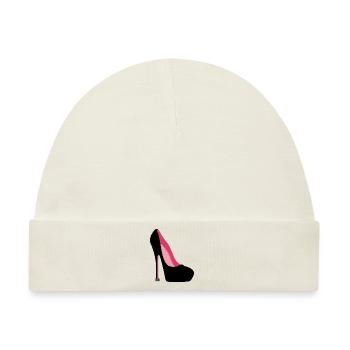 Stiletto High Heels - Baby Premium Organic Mütze - Naturweiß - Vorne