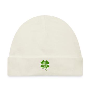 Ich werde Shamrock Ihre Welt Lustige St. Patricks Day Wortspiel - Baby Premium Organic Mütze - Naturweiß - Vorne