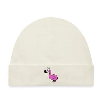 Flamingo - Baby Premium Organic Mütze - Naturweiß - Vorne