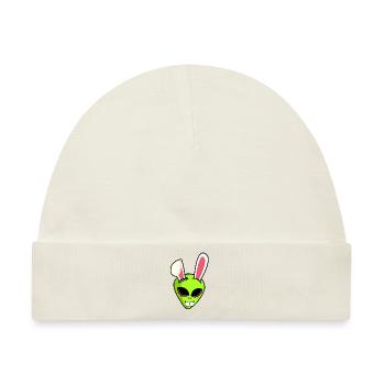 Alien Ausserirdischer Osterhase Ostern Geschenk Ha - Baby Premium Organic Mütze - Naturweiß - Vorne