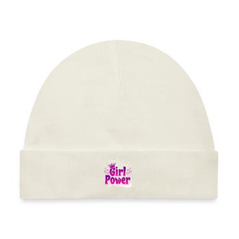 Girl Power - Mädchenpower - Baby Premium Organic Mütze - Naturweiß - Vorne