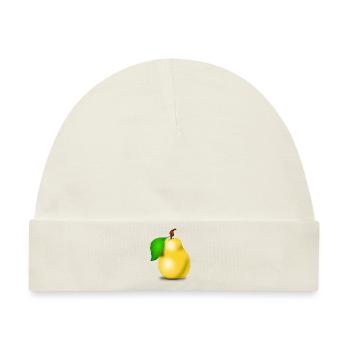 Birne - Baby Premium Organic Mütze - Naturweiß - Vorne