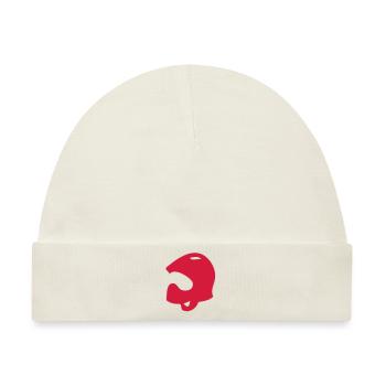 Feuerwehrhelm Fass - Baby Premium Organic Mütze - Naturweiß - Vorne
