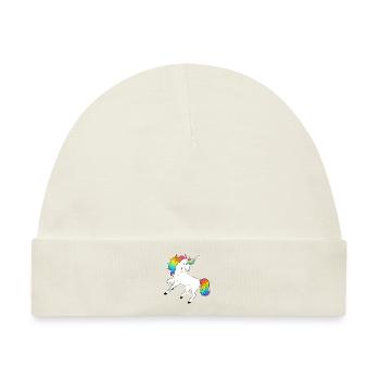 Einhorn - Baby Premium Organic Mütze - Naturweiß - Vorne