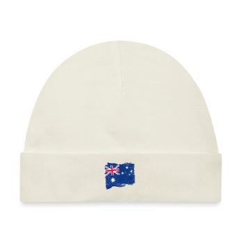 Australien Flagge - Baby Premium Organic Mütze - Naturweiß - Vorne