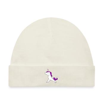 Einhorn Tussi stolz eingebildet Geschenk Idee - Baby Premium Organic Mütze - Naturweiß - Vorne