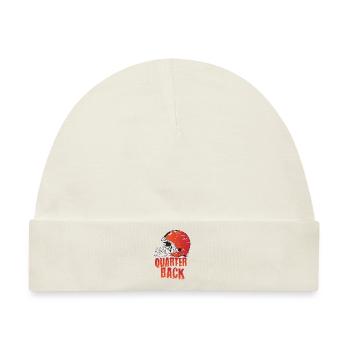 Quarter Back American Football Geschenk Touchdown - Baby Premium Organic Mütze - Naturweiß - Vorne