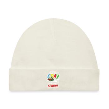 Lehrer Crayon Sommerferien - Baby Premium Organic Mütze - Naturweiß - Vorne