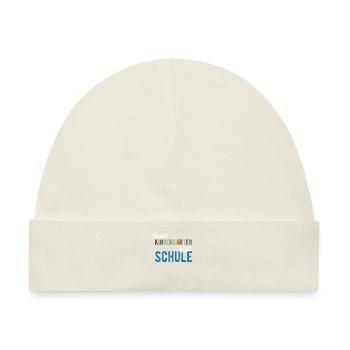 Schulkind Einschulung bunt Kindergarten Geschenk - Baby Premium Organic Mütze - Naturweiß - Vorne