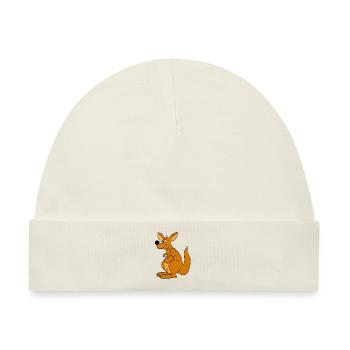 Känguru kangaroo - Baby Premium Organic Mütze - Naturweiß - Vorne