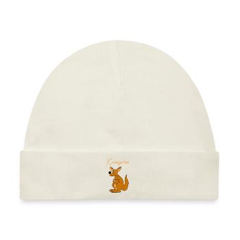 Känguru kangaroo - Baby Premium Organic Mütze - Naturweiß - Vorne