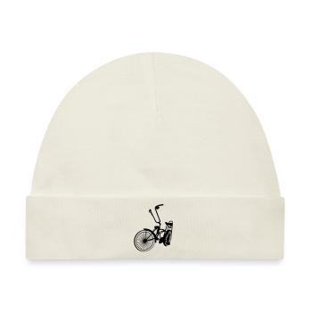 Lowrider Bike mit Speichen - Baby Premium Organic Mütze - Naturweiß - Vorne
