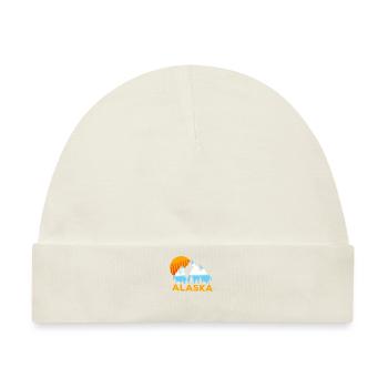 Alaska Eis Berge Schnee Retro - Baby Premium Organic Mütze - Naturweiß - Vorne