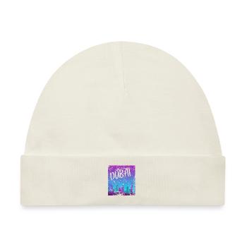 Dubai Tourismus Sonnenuntergang Stadt Geschenk - Baby Premium Organic Mütze - Naturweiß - Vorne