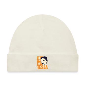 Forscher & Entwickler: Tesla - Baby Premium Organic Mütze - Naturweiß - Vorne