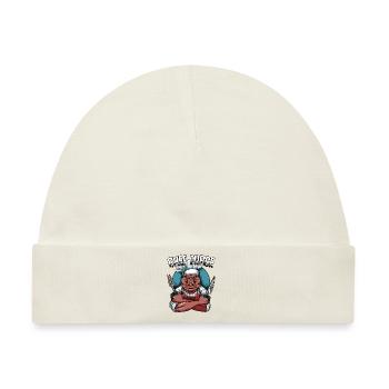 Chefkoch Wildschwein Küchenmesser Koch Geschenk - Baby Premium Organic Mütze - Naturweiß - Vorne