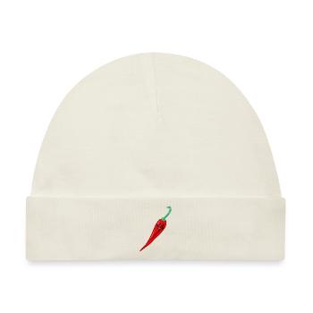 Chili Chilischote Pepperoni Gewürz Gemüse Vegan - Baby Premium Organic Mütze - Naturweiß - Vorne
