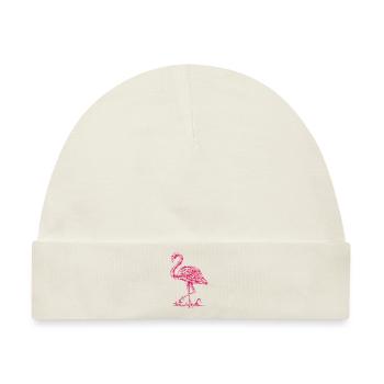 Flamingo - Baby Premium Organic Mütze - Naturweiß - Vorne