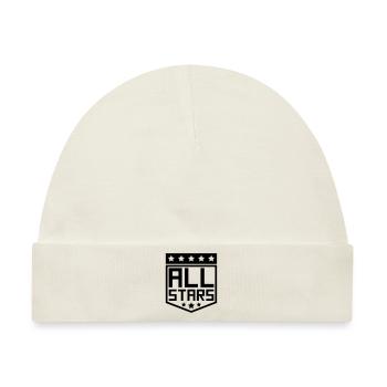 Allstars Wappen Rang Abzeichen - Baby Premium Organic Mütze - Naturweiß - Vorne