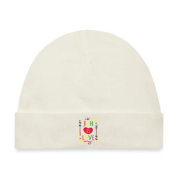 Jah ist Liebesgeschenk für Rastafari & Reggae Musik & - Baby Premium Organic Mütze - Naturweiß - Vorne