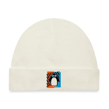 Pinguin Design - Baby Premium Organic Mütze - Naturweiß - Vorne
