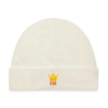 King Queen Partnerlook - Baby Premium Organic Mütze - Naturweiß - Vorne